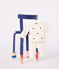 2-teiliges Baby-Strickset mit gestickten Herzen rot MARSHMALLOW/ POMPEI