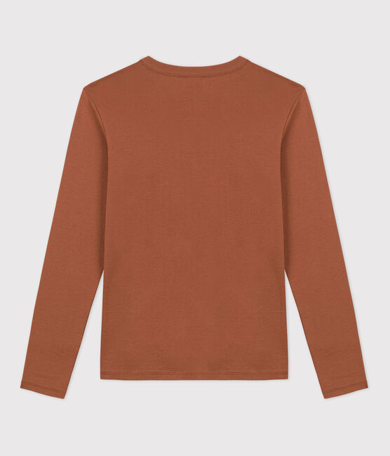 T-Shirt L’ICONIQUE aus Baumwolle mit rundem Ausschnitt für Damen braun CINA