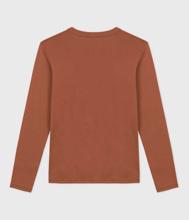 T-Shirt L&rsquo;ICONIQUE aus Baumwolle mit rundem Ausschnitt f&uuml;r Damen braun