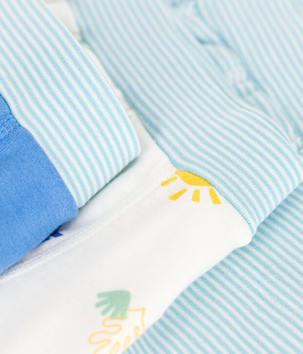 3er-Set Kinder-Boxershorts aus Baumwolle mit &uuml;berzogenem bedruckten Bund vielfarbig