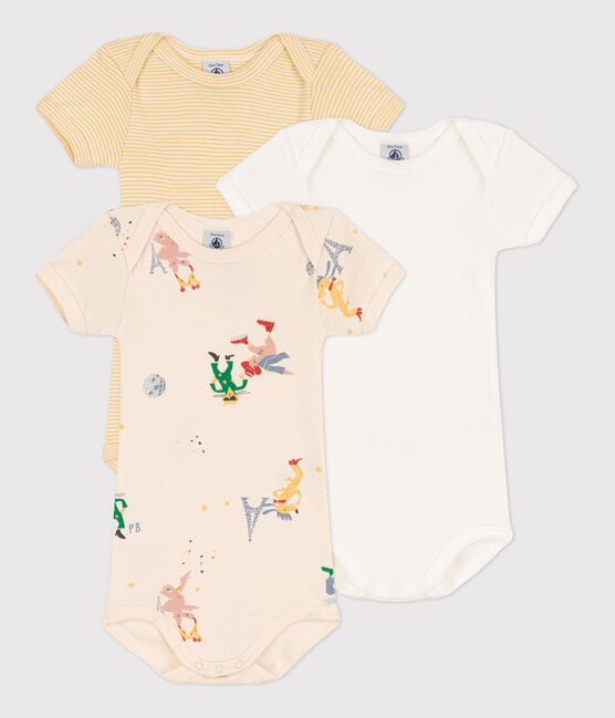 3er-Set kurzärmelige Baby-Bodys Paris aus Baumwolle variante 1