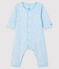 Baby-Bodyjama aus Bio-Baumwolle mit Sternen-Motiv für Jungen, ohne Füße blau FRAICHEUR/grau CONCRETE