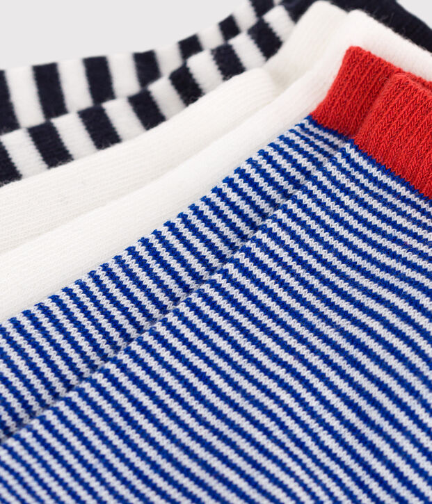 3 PAAR GESTREIFTE BAUMWOLLSOCKEN F&Uuml;R KINDER vielfarbig