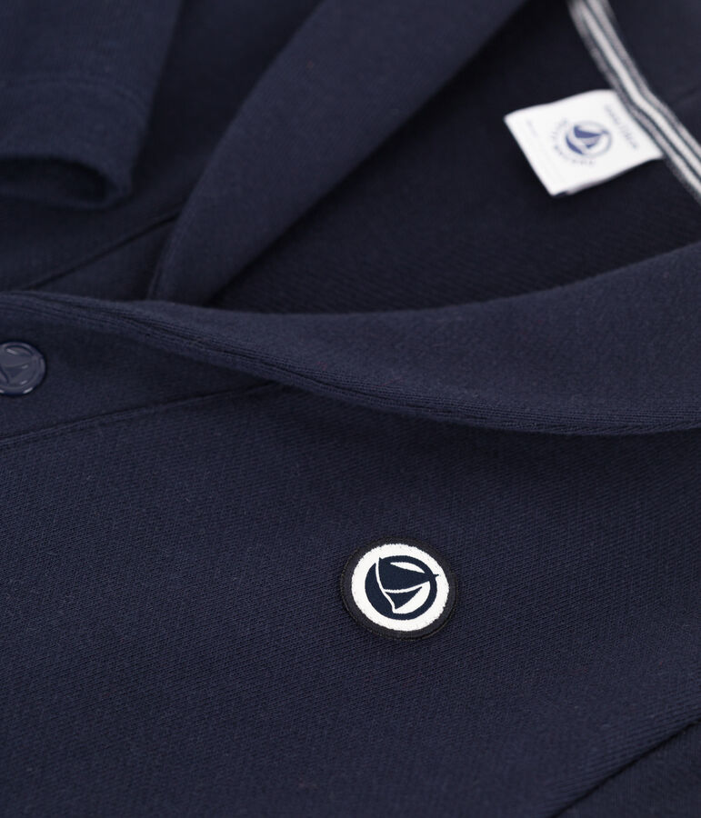 Kinder-Cardigan aus einfarbiger Baumwolle blau