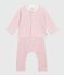 3-teiliges Baby-Set mit Herz- und Blumenmotiv und bestickter Body rosa JOLI/weiss MULTICO