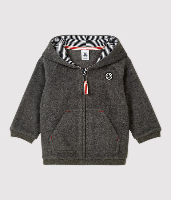 Baby-Sweatshirt aus Polar-Fleece grau SUBWAY CHINE