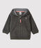 Baby-Sweatshirt aus Polar-Fleece grau SUBWAY CHINE
