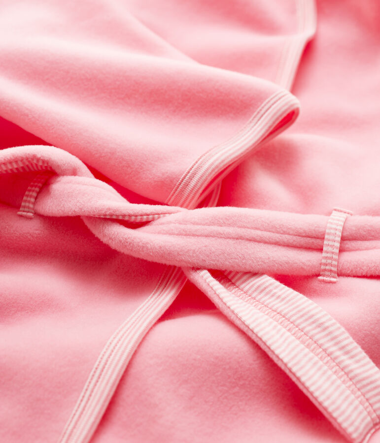 Morgenmantel aus Fleece f&uuml;r Kinder rosa