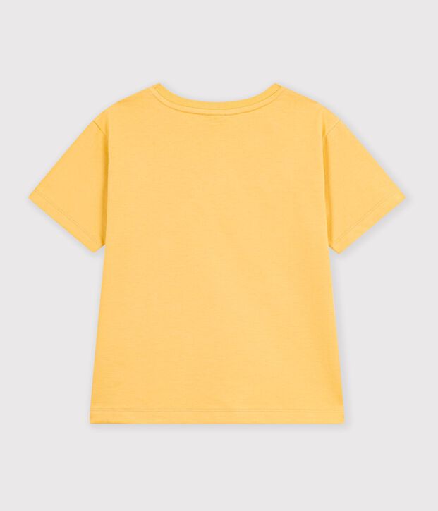 Kurz&auml;rmeliges Kinder-T-Shirt mit Motiv gelb