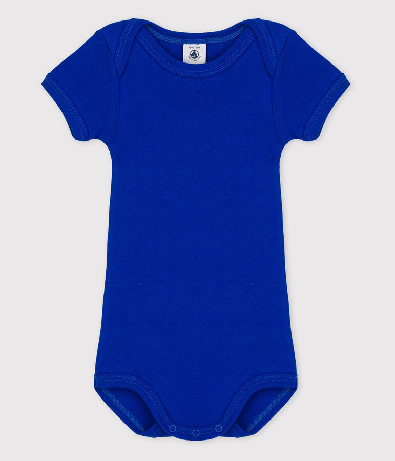Kurz&auml;rmeliger Baby-Body f&uuml;r M&auml;dchen blau