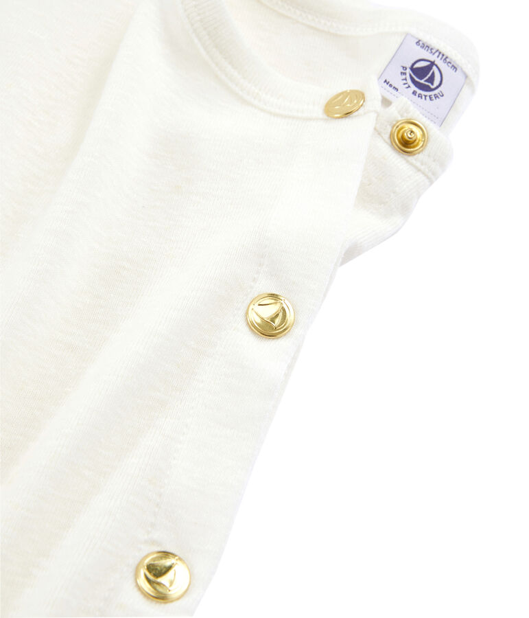 Kinder-Cardigan f&uuml;r M&auml;dchen weiss MARSHMALLOW