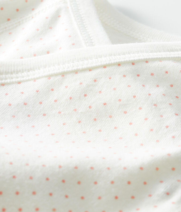 Lang&auml;rmeligen Bodys f&uuml;r Neugeborene weiss MARSHMALLOW/rosa CHARME