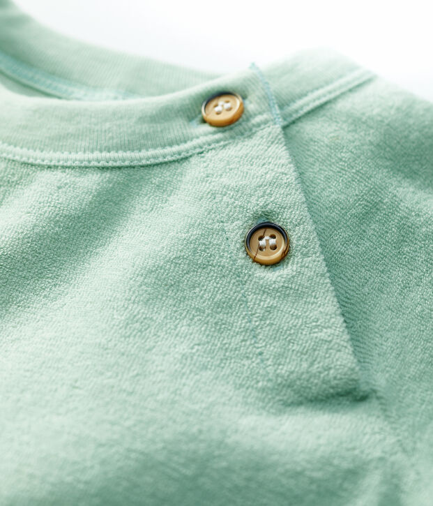 Baby-Kurzoverall aus Frottee gr&uuml;n