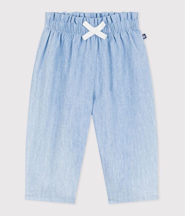 Baby-Hose aus Chambray blau