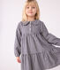 Langärmeliges Kinder-Kleid aus Flanell mit Karomuster
