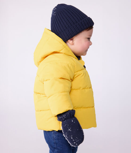 Baby-Winterjacke einfarbig gelb JAUNE
