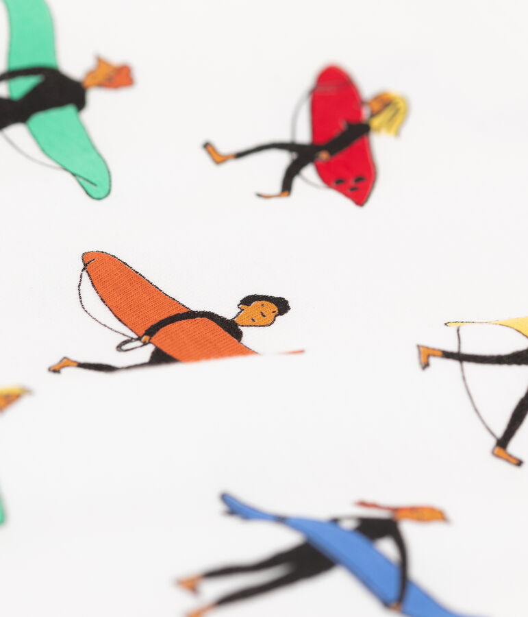 Kinder-T-Shirt aus Bio-Baumwolle f&uuml;r M&auml;dchen/Jungen weiss