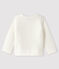 Baby-Cardigan aus Doppeljersey für Mädchen weiss MARSHMALLOW