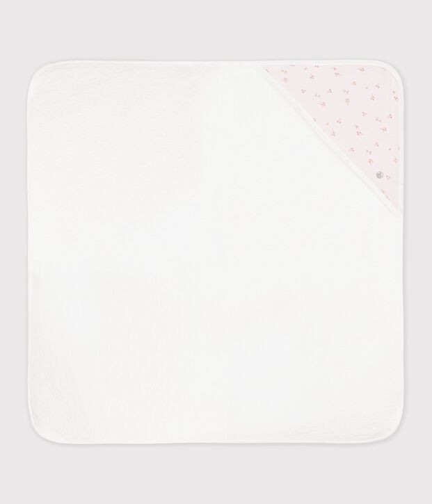 Viereckiges Baby-Badetuch aus Baumwolle rosa/vielfarbig