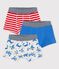 3er-Set Boxershorts aus Baumwolle mit Tiermotiv für Jungen variante 1
