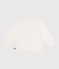 Baby-Cardigan aus Baumwolle mit Zierstrick weiss MARSHMALLOW