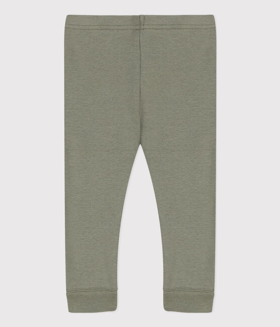 Einfarbige Baby-Leggings aus Baumwolle grün MARECAGE