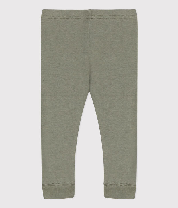 Einfarbige Baby-Leggings aus Baumwolle gr&uuml;n