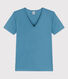 T-Shirt L’ICONIQUE aus Baumwolle mit V-Ausschnitt für Damen