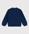 Kinder-Cardigan mit Patentmuster aus Baumwolle für Mädchen blau INCOGNITO