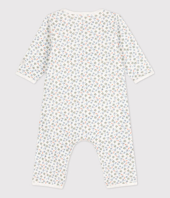 Bedruckter Baby-Bodyjama aus Baumwolle, ohne Füße weiss MARSHMALLOW/weiss MULTICO