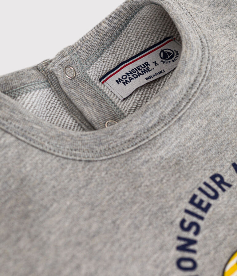 Baby-Sweatshirt Mr. Men und Little Miss aus Jersey grau