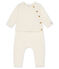 2-teiliges Baby-Set aus Baumwolle, Merinowolle und Polyester weiss MARSHMALLOW