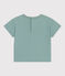 Kurzärmeliges Baby-T-Shirt aus einfarbiger Baumwolle grün PAUL