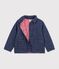 Kinder-Jacke aus einfarbigem Denim mit Sternen blau