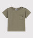 Kurzärmeliges Baby-T-Shirt aus geflammtem Jersey.