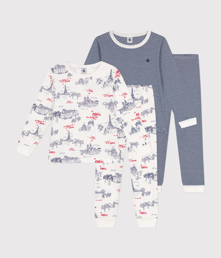 2er-Set Kinder-Pyjamas aus Baumwolle vielfarbig