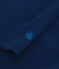 Langärmeliges Damen-T-Shirt "L'Iconique" mit Mäusezähnchenkante aus einfarbigem Rippstrick blau MEDIEVAL