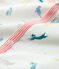 Fußloser Baby-Einteiler aus Rippstrick mit Kätzchen-Motiv weiss MARSHMALLOW/weiss MULTICO