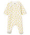 Baby-Strampler aus angerautem, extra warmem Bouclé-Frottier für Jungen weiss MARSHMALLOW/weiss MULTICO