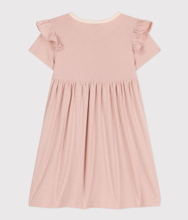Kurz&auml;rmeliges Kleid aus Baumwolle Kinder/M&auml;dchen rosa