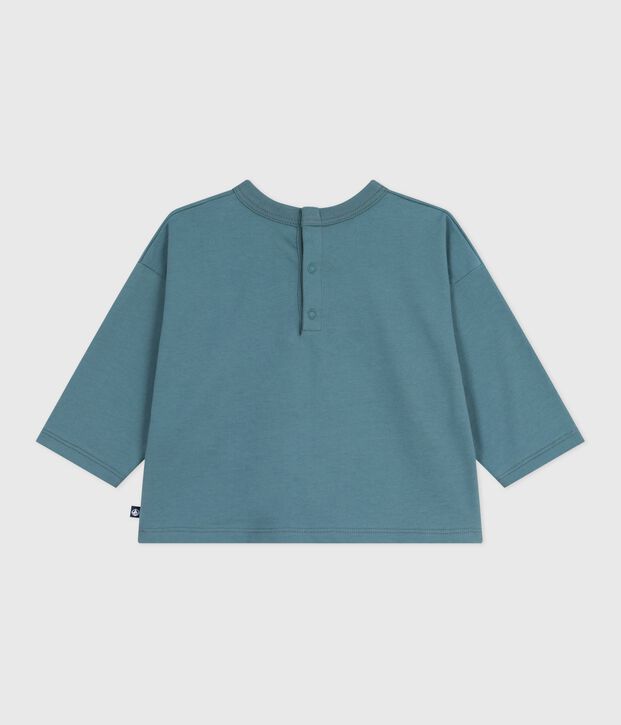 Lang&auml;rmliges Baby-T-Shirt aus Baumwolle blau