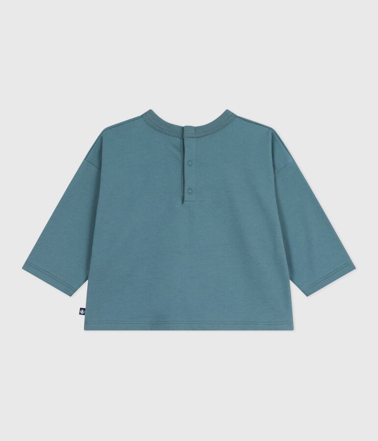 Lang&auml;rmliges Baby-T-Shirt aus Baumwolle blau