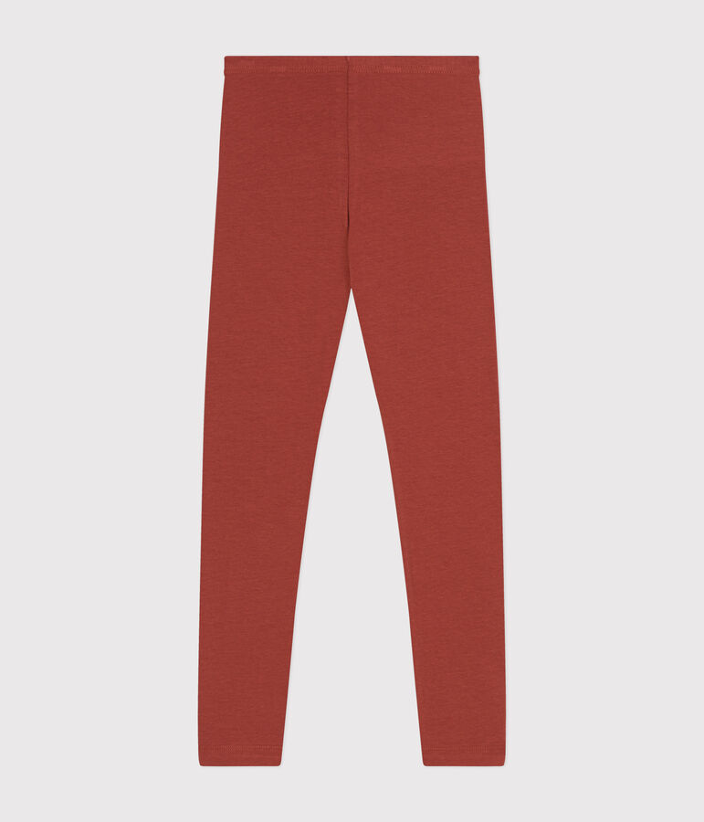 Kinder-Leggings aus Jersey-Elastan f&uuml;r M&auml;dchen braun FAMEUX