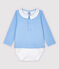 Baby-Hemd-Body mit Kragen für Jungen blau JASMIN