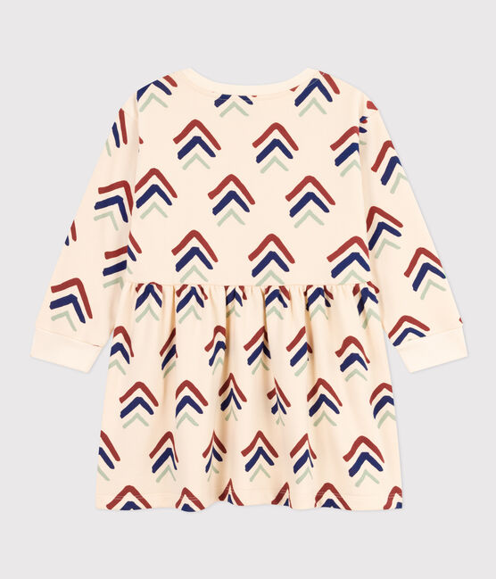 Gemustertes Mädchenkleid mit langen Ärmeln aus Molton AVALANCHE+INCOGNITO/ MULTICO