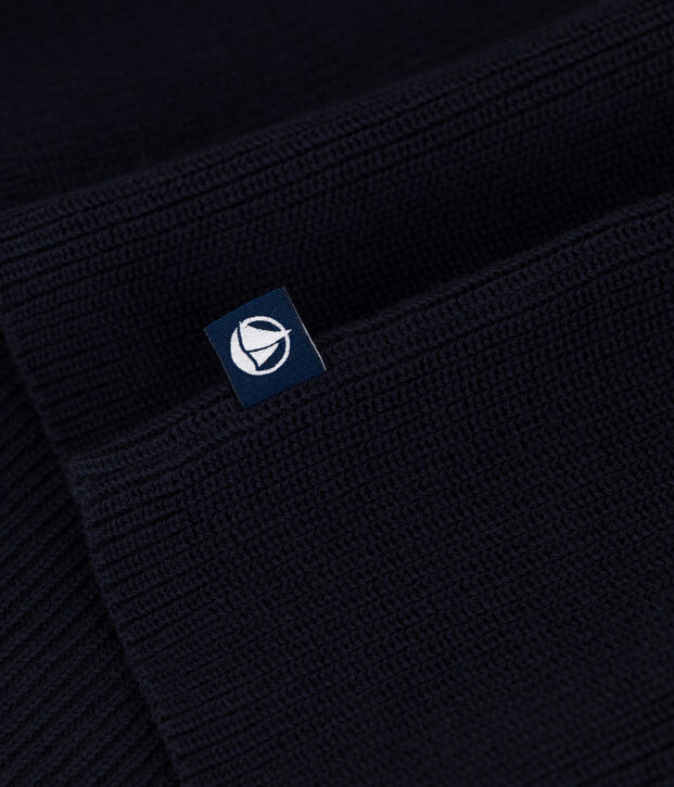 Damen-Marinepullover aus einfarbiger Baumwolle SMOKING