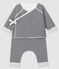 Dreiteiliges Baby-Set aus Doppeljersey blau SMOKING/weiss MARSHMALLOW