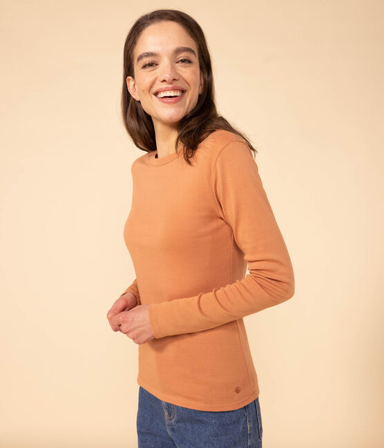 T-Shirt L’ICONIQUE aus Baumwolle mit rundem Ausschnitt für Damen rosa SIENNA