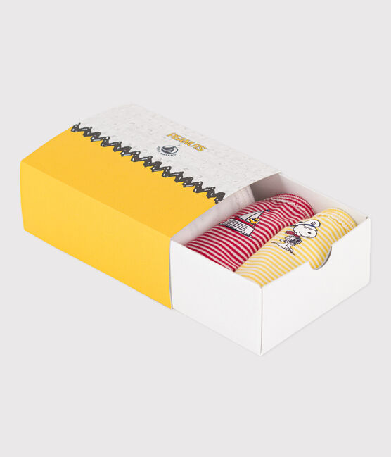 3er-Set Slips aus Baumwolle Petit Bateau X Snoopy für Mädchen variante 1