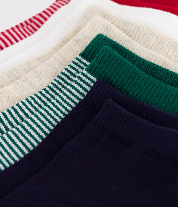 5er-Set Kinder-Socken aus Baumwolle mit Streifen vielfarbig